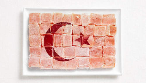 用18个国家的特色食材，拼出18面国旗| jiaren.org